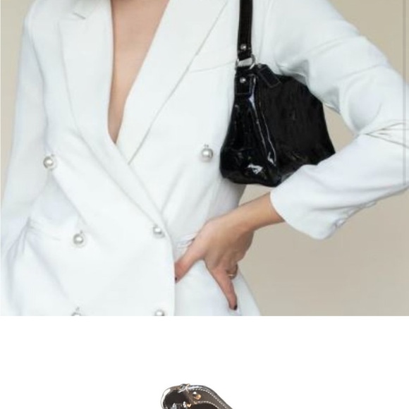 COACH GLOSS BLACK Genuine Patent Leather Mini Y2K Shoulder Bag! - Picture 4 of 10